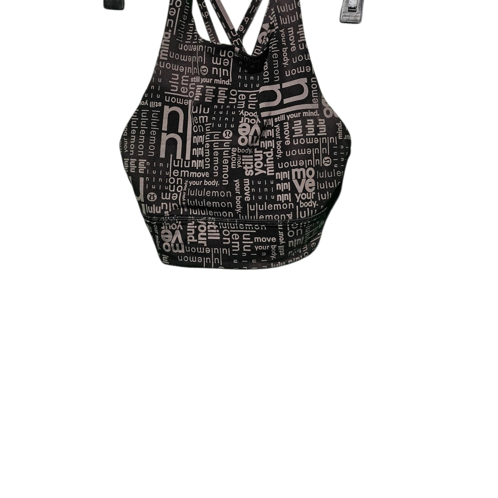lululemon athletica Charcoal Textured Sports Bra EUC Fits 4 Or 6 Best - Picture 2 of 4